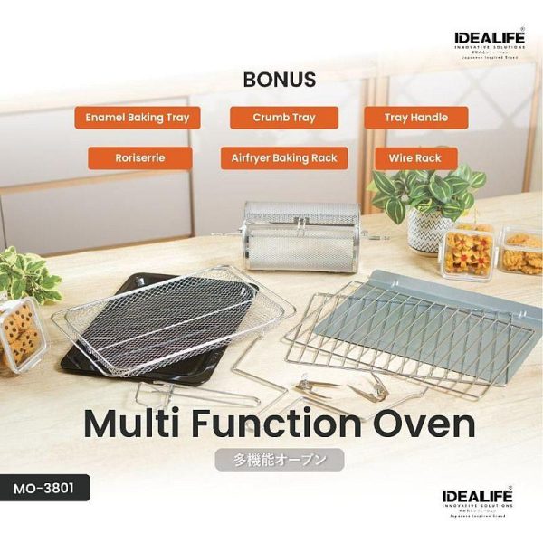 IDEALIFE Digital Multifungsi Oven MO-3801 kapasitas jumbo 38.0L - Image 5