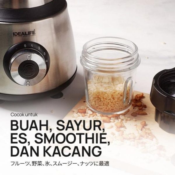IDEALIFE Glass Electric Blender Set IL 220A - Image 4